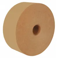 CENTRAL Water-Activated Tape: 8 mil Tape Thick, 2 1/2 in x 375 ft, 190, Kraft, 12 PK