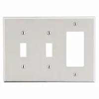 HUBBELL Wall Plate: Combo, 3 Gang, Almond, Midsize Size (MPN PJ226LA)