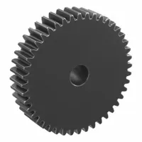 Spur Gear: Module m 2, 44 Teeth, 15 mm Bore Dia, Black Oxide Coated Carbon Steel, 20° Pressure Angle (MPN SS2-44)