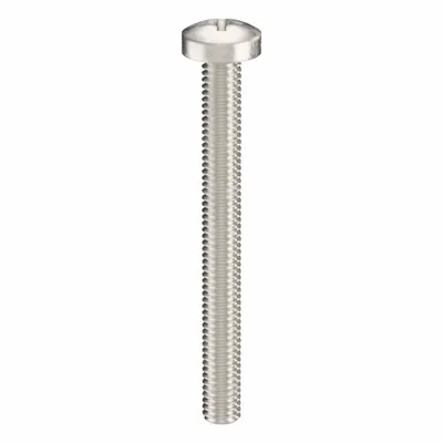 USA INDUSTRIALS Machine Screw: M4x0.70 Thread Size, 40 mm Lg, 18-8, Stainless Steel, Plain - Pan Head Machine Screws