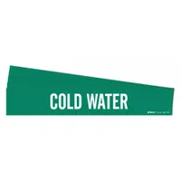 Pipe Marker: Cold Water, Green, White, Fits 8 in and Larger Pipe O.D., 1 Pipe Markers, 5 PK (MPN 7055-1HV-PK)