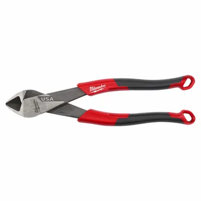 MILWAUKEE Comfort Grip Plier: Flush, Straight, Oval, 3/4 in Jaw Lg, 1 1/4 in Jaw Wd - Flush-Cut Diagonal-Cutting Pliers