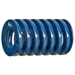 This RAYMOND die spring is an ISO-D series, alloy steel spring with a cylindrical shape and closed, ground ends. It measures 7 1/64 inches in length and is sold in a pack of 3. Designed for use in stamping dies, metal forming tools, and industrial presses to provide controlled force and return action under high cyclic loads.