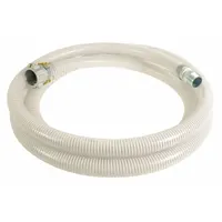 Water Suction and Discharge Hose: 4 in Hose Inside Dia., 50 psi, Clear/White, 20 ft Hose Lg