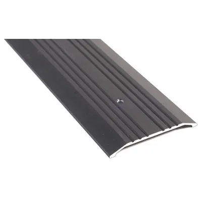 NATIONAL GUARD 425DKB-72 Aluminum Saddle Threshold, 6 ft, Fluted Transition - Saddle Thresholds