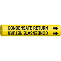 Pipe Marker: Condensate Return, Yellow, Black, Fits 2 1/2 to 3 7/8 in Pipe O.D., 1 Pipe Markers (MPN 4037-C)