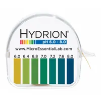 HYDRION pH Test Paper: 6 pH to 8 pH, 0.2 pH Resolution, 15 ft Overall Lg, 1/4 in Overall Wd (MPN 345)