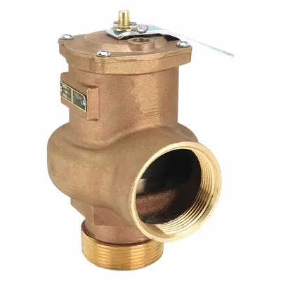 APOLLO Safety Relief Valve: MNPT x FNPT, 2 1/2 in x 2 1/2 in, 15 psi Max. Op Pressure - ASME Section IV Steam Pressure Relief Valves