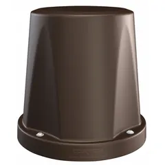 Floor-mounted stool with a polyethylene seat in brown, part of the Endurance Series. Features a 15-1/2 in seat height and no arms. Complies with ISO 22196 and CAL 133 standards. Suitable for use in commercial and institutional settings where durable, easy-to-clean seating is required.