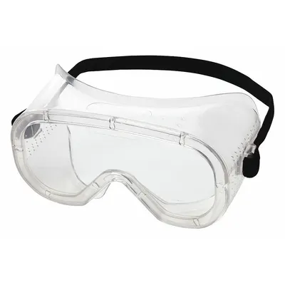 SELLSTROM Safety Goggles: Clear Lens Color, Uncoated, Direct, Elastic Band Material - Basic-Fit OTG Safety Goggles