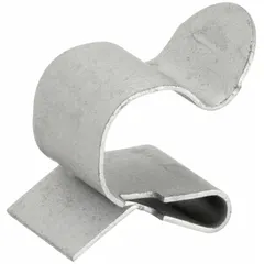 This steel beam mount snap-clips onto beam flanges 5/32 in to 9/32 in thick to secure cables, conduit, or pipe. Accepts cable outer diameters from 0.444 in to 0.560 in, such as 10/3 Romex with ground. Zinc-plated gray finish. CE certified.