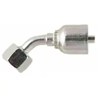 PARKER Hydraulic Crimp Fitting: Steel x Steel, 45° Elbow, -8 For Hose Dash Size, Female x Genderless (MPN 1B143-8-8)