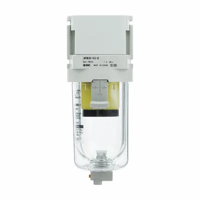 SMC Compressed Air Filter: Water Separator, 1/4 in NPT, 0.3 micron, 15.9 cfm - SMC FRL Air Filters