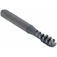 Thread-forming tap for creating internal threads in ductile materials without producing chips. #6-40 UNF size, H5 tolerance for 2B-3B class fit, modified bottoming chamfer for threading close to hole bottoms. Black oxide cobalt steel construction. Suitable for through or blind holes in applications such as automotive, aerospace, and general manufacturing
