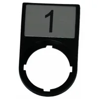 Legend Plate: 22 mm Panel Mounting Size, Rectangular, 1 7/16 in Overall Ht x 1 5/16 in Overall Wd (MPN M22S-ST-X52)