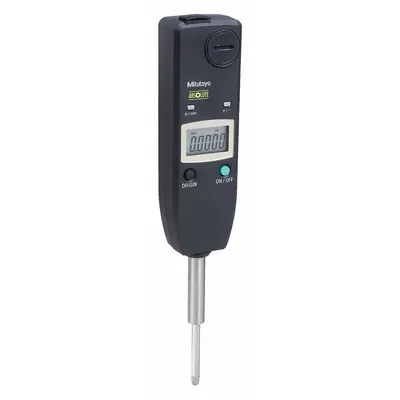 MITUTOYO Slim Design Digital Indicator: 0 in to 0.5 in /0 mm to 12.7 mm, Inch/Metric - Digital Indicators with Non-Removable Flat Back