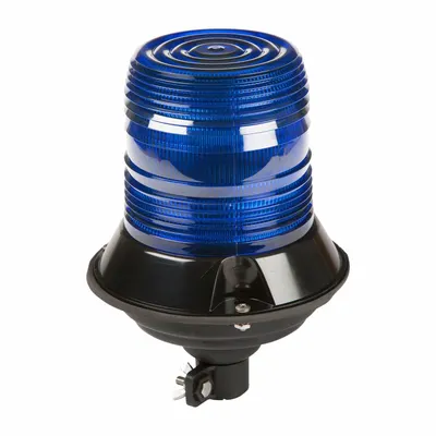 GROTE Flashing Beacon: Flashing Beacon, Blue, 6 5/8 in Overall Wd, 9 1/8 in Overall Ht - Vehicle Flashing Beacons