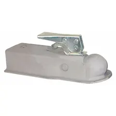 This straight-tongue coupler is designed for connecting trailers to tow vehicles in light-duty towing applications such as utility trailers and boat trailers. Made of steel with a primer finish, it has a gross towing weight capacity of 3,500 lb and is classified as Type II.