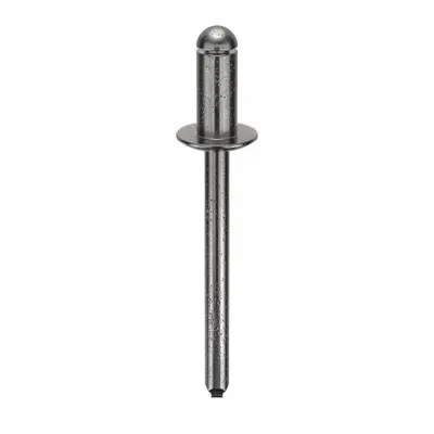 OEM Domed-Head Blind Rivet, 0.188" Dia, 1 45/64" Overall Length, 250 Pack - Domed-Head Blind Rivets