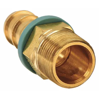 AEROQUIP Barbed Hydraulic Hose Fitting: -4 For Hose Dash Size, For 1/4 in Hose I.D. - Brass Barbed Hydraulic Hose Fittings