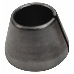 This MAKITA collet is a replacement part for securing router bits in the model 3706 router. It has a 0.25 in wrench size and is sold as a single piece. Used in woodworking and cabinetry for precise bit grip during routing operations.