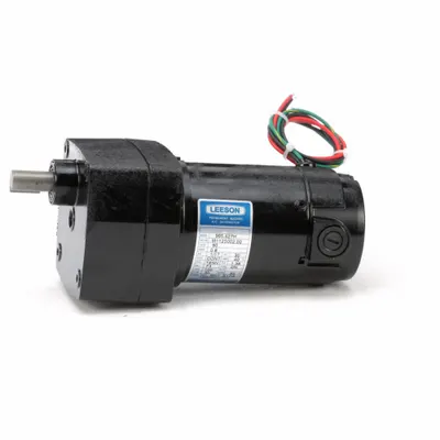 LEESON Gearmotor: Parallel, Left Hand, 90V DC, TENV, 30 RPM, 100 in-lb Max Torque - Right Angle DC Gearmotors