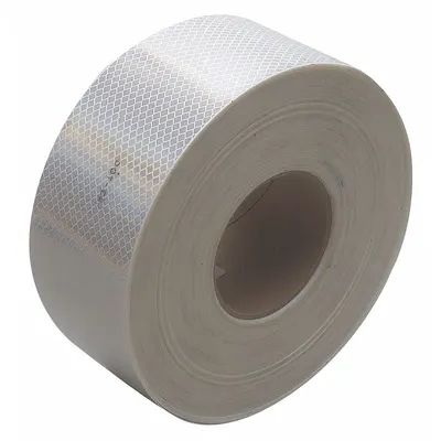 3M Premium Grade Reflective Tape: White, 3 in Wd, 50 yd Lg - Vehicle Reflective Tapes