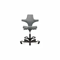MARKETLAB Task Chair: Adj Seat, ML944500-CO, 16 1/8 in Seat Wd, Upholstered Back, PVC-Free Vinyl (MPN 944500-CO-FEATHER)