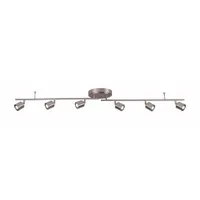LED Fixed Rail: 55 1/8 in Lg, 2,600 lm_4,000 lm, 3000K, Satin Nickel, Frosted, 40 W, 120V AC (MPN CRRF6450L30SN)