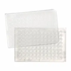 This 96-well cell culture plate is made of natural polystyrene with a square well shape, each well having a 0.37 mL capacity. The plate measures 85 mm in diameter and is sterile. It is suitable for cell culture applications in laboratory settings, including high-throughput screening and assays. Note: Not RNase/DNase free.