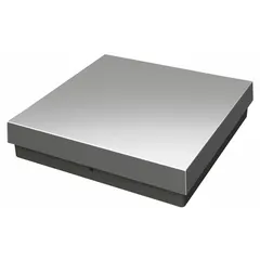 Stainless steel bench scale with 24 x 24 in weighing surface, 0.1 lb readability, and IP65 rating for dust and water resistance. Equipped with an indicator cable connection port; indicator not included. Suitable for industrial weighing applications such as parts counting, ingredient batching, and product checkweighing in washdown environments.