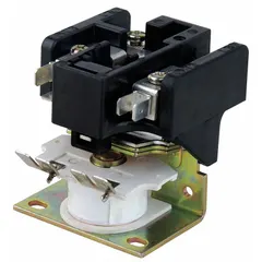 This general-purpose relay features a single SPST normally open contact with a 240V AC coil. It is used for switching single electrical loads in control circuits, such as in industrial automation, HVAC systems, and panel building.