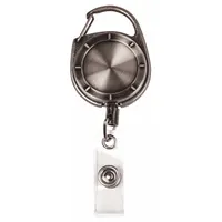 Badge Holder: Strap, Horizontal/Vertical, 1 1/4 in Overall Ht, 1 1/4 in Overall Wd, Gray (MPN 038941)