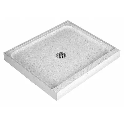 FIAT PRODUCTS Shower Base: Rectangle, Single Threshold, Terrazzo, 32 in Overall Lg - Shower Bases