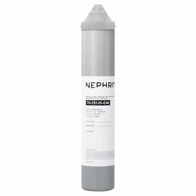 NEPHROS Quick-Connect Water Filter: 1 micron, 2 gpm, 14 3/4 in Overall Ht - Quick-Connect Ice Machine & Refrigerator Water Filters