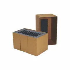 Single-wall brown corrugated shipping box with anti-static foam lining, measuring 30 x 16 x 14 inches. Designed for packaging and transporting sensitive electronic components and assemblies that require static protection during transit.