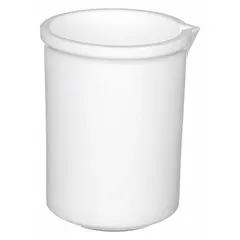APPROVED VENDOR Low Form PTFE Beaker, 250 mL, 66 mm OD, 97 mm H, Non-Sterile, White, MPN 312064