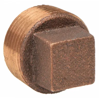 OEM Plug: Plug, 1/2 in, NPT Threaded, Brass, 200 psi - Low-Pressure Threaded Pipe Fittings