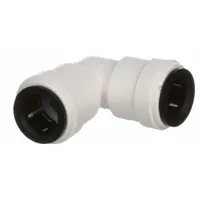 This WATTS polysulfone push-to-connect tube fitting connects two 1/2 in OD tubes. It is used in pneumatic, fluid, or instrumentation systems for quick, tool-free installation. The fitting provides a leak-free joint in low-pressure applications