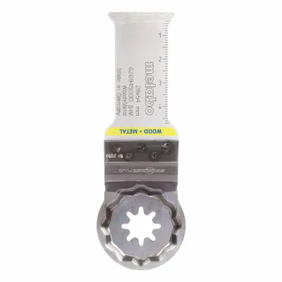 METABO Oscillating Tool Blade: 1 1/4 in Blade Wd, 2 3/8 in Overall Lg, Plunge Cutting - Starlock Plus Mounted Blades