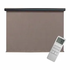 KEYSTONE FABRICS Sun Shade: Dark Brown/Light Brown, 7 ft Valence Wd, Motor with Remote Control (MPN UP80.78.55). Key specifications — Operation Mechanism: Motor with Remote Control; Tie Down Type: Cable System; Valance Color: Oil-Rubbed Bronze; Manufacturer Part Number: UP80.78.55; Brand: KEYSTONE FABRICS; Fabric Color: Light Brown.