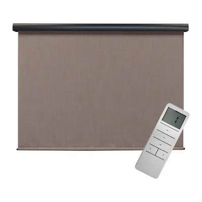 KEYSTONE FABRICS Sun Shade: Dark Brown/Light Brown, 7 ft Valence Wd - Regal Series