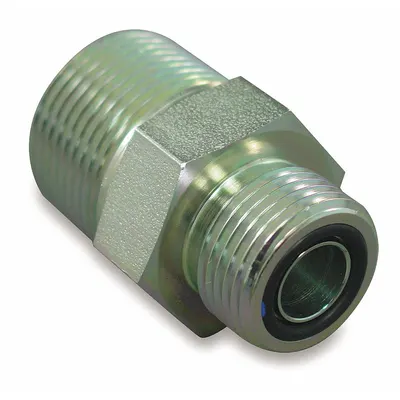 AEROQUIP Hydraulic Hose Adapter: 3/4 in x 1/2 in Fitting Size, Male x Male, ORS x NPTF - ORS-to-NPTF Steel Hydraulic Hose Adapters