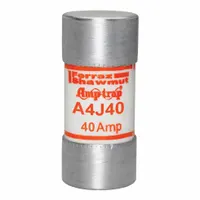 MERSEN Fuse: A4J Series, Class J, Cylindrical Body, Fast-Acting, 40 A, 600 V AC, 300 V DC (MPN A4J40)