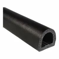 D-shaped foam rubber seal made of EPDM with a high-strength self-adhesive backing. Suitable for sealing gaps in enclosures, doors, and panels where weather and dust resistance are required. Supplied in a 100 ft length