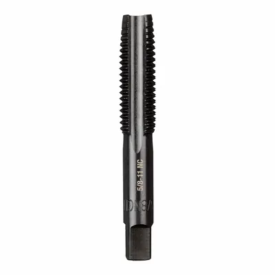 MILWAUKEE Straight Flute Tap: 5/8"-11 UNC, 2B, 4 Flute, Plug Chamfer - General Purpose Hand Taps