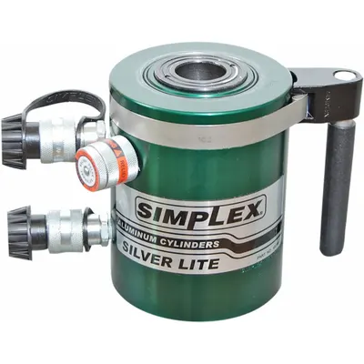 SIMPLEX Hollow Hydraulic Ram: 50 ton Nominal Capacity, 6 in Nominal Stroke Lg, 2.13 in - Lightweight Hollow Rams