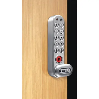 CODELOCKS Electronic Keyless Lock: Powder Coated, Cam Latch, 6 in Body Ht, 2 1/2 in Body Wd - Electronic Keypad Cabinet & Locker Locks