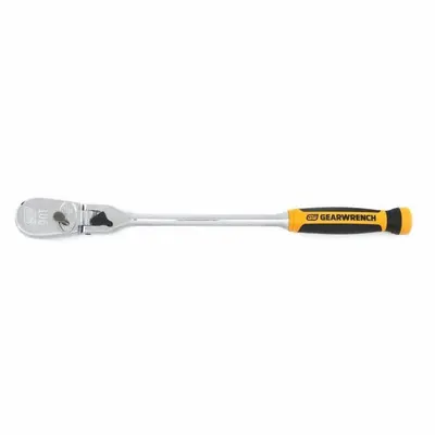 GEARWRENCH 81371T Flex-Head Ratchet, 17 in, Reversible, Full Polish Chrome - Flex-Head Ratchets