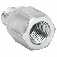 Hydraulic Hose Adapter: 6.00 mm x 1/8 in Fitting Size, Male x Female, Metric x NPT, Rigid, Straight (MPN 9235-06x1.0-02)